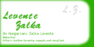 levente zalka business card